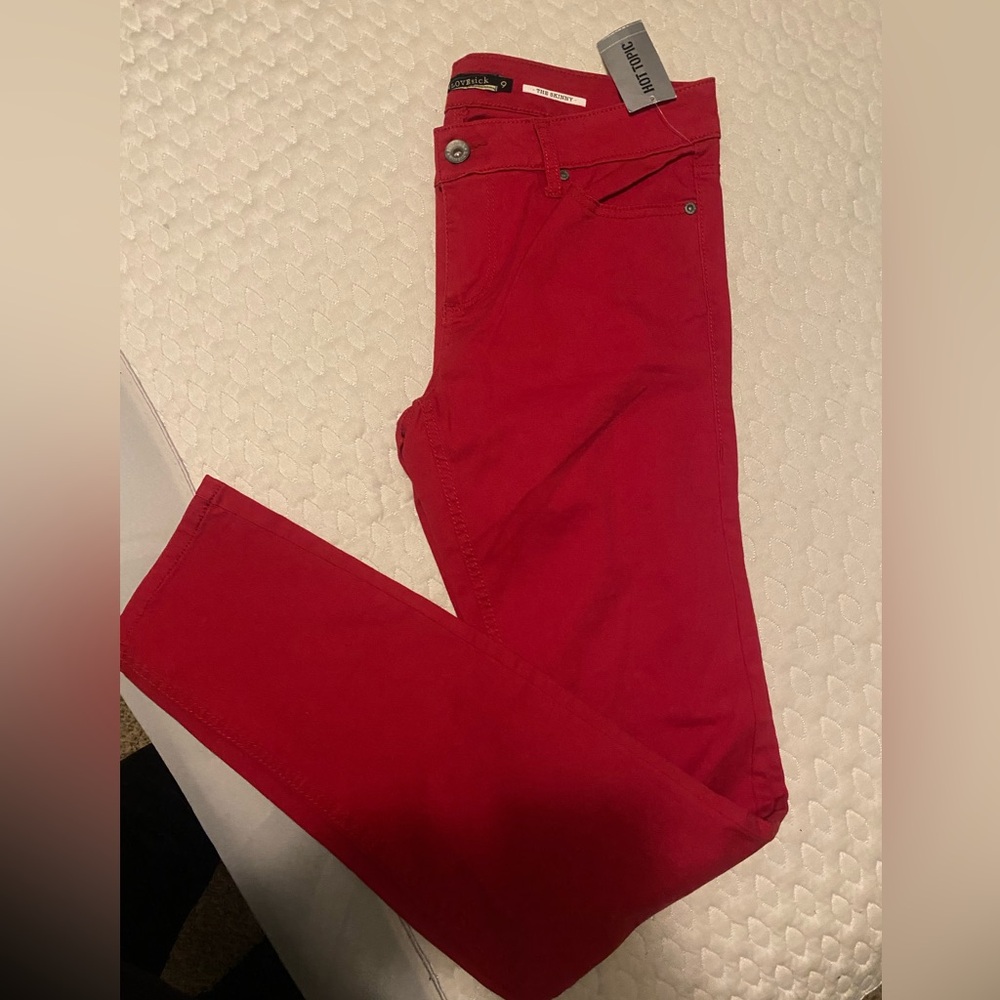 Red Denim Lovesick Skinny Jeans sz 9